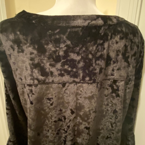 Billy T women’s velvet mini cocktail dress V-neck bell sleeve cuff collar choker - Picture 10 of 15